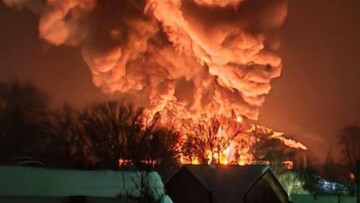 На росії уражено нафтобазу у Псковській області