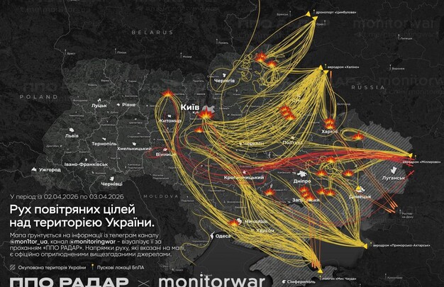 3 квітня росіяни завдали масований ранковий повітряний удар