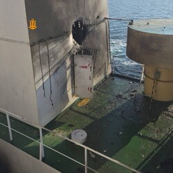 Поблизу Одеської області росіяни атакували в морі іноземне торгівельне судно