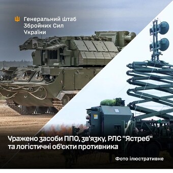 У росіян уражено засоби ППО і зв'язку, РЛС "Ястреб" та логістичні об’єкти