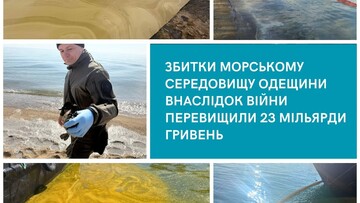 Через російські удари морському середовищу біля Одеської області завдано збитків на 23 мільярди