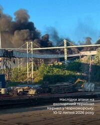 В порту Чорноморська через російські атаки припинив роботу один з зернових терміналів