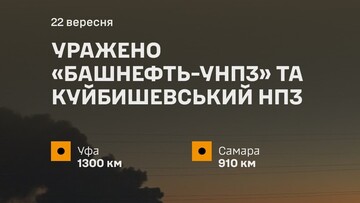 На росії уражено два нафтозаводи