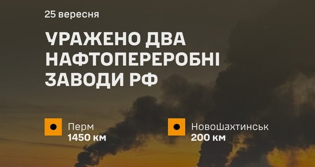 Два нафтозаводи уражено на росії